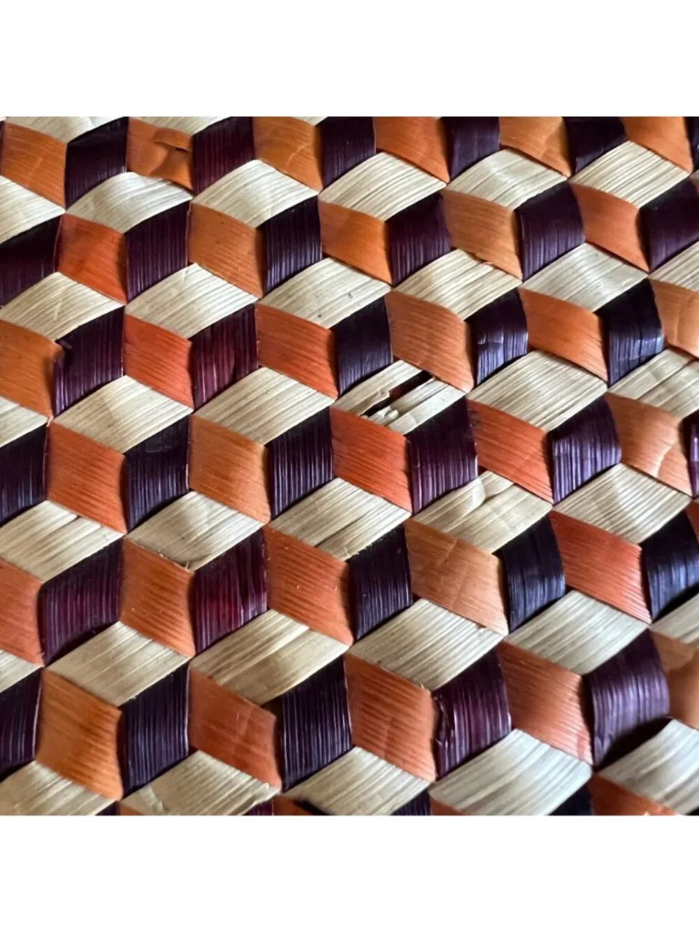 Woven Bamboo Trivet Set with Decorative Storage Box With Lid - Geometric Pattern - Picture 5 of 5